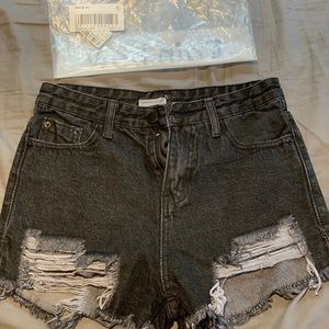 Rainbow/Boutique Black Denim ripped jean shorts
